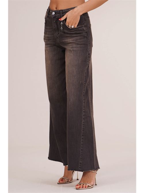Jeans palazzo Luckylu Milano | PA09DEBLACK DENIM